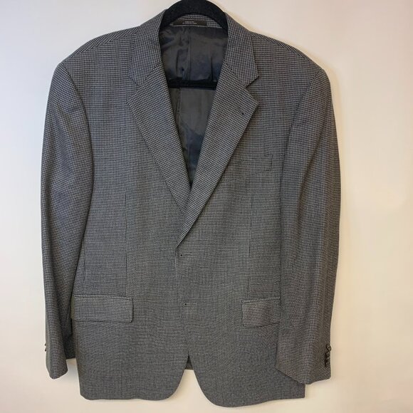 Joseph Abboud Other - Joseph Abboud Mens Blazer Size 42S Grey Plaid Wool & Silk Classic Preppy USA